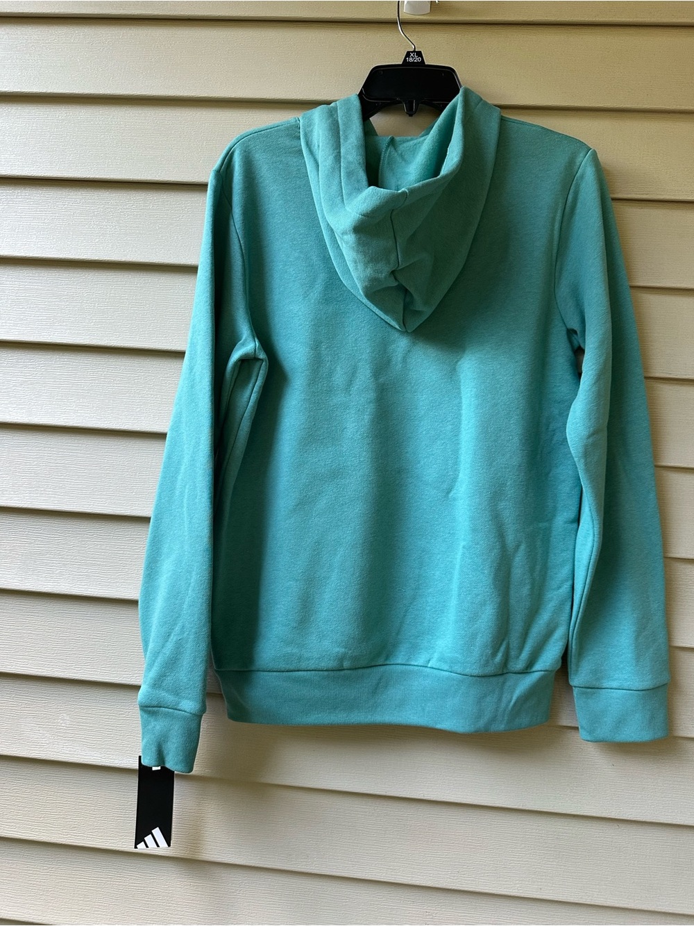 adidas Teal Green Hoodie with White Logo - Picture 2 of 6